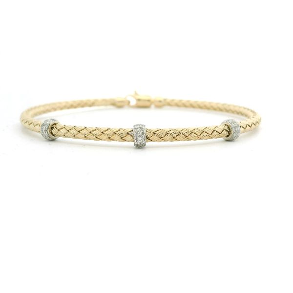 Diamond Braided Bangle Bracelet Hogan's Jewelers Gaylord, MI