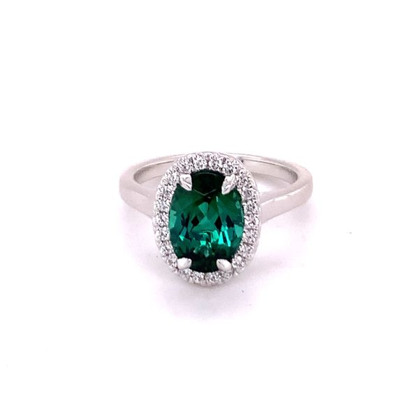 Diamond and Green Tourmaline Fashion Ring Hogan's Jewelers Gaylord, MI