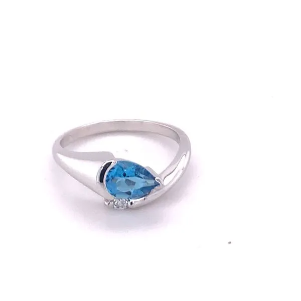 Blue Topaz and Diamond Fashion Ring Hogan's Jewelers Gaylord, MI