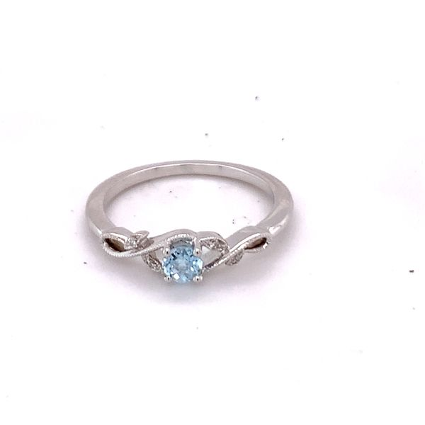 Aqua Marine and Diamond Fashion Ring Hogan's Jewelers Gaylord, MI