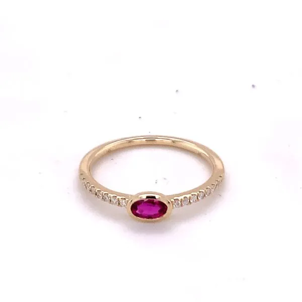 Oval Ruby and Diamond Fashion Ring Hogan's Jewelers Gaylord, MI