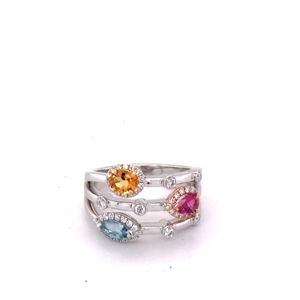 Multi-Color Gemstone and Diamond Fashion Ring Hogan's Jewelers Gaylord, MI