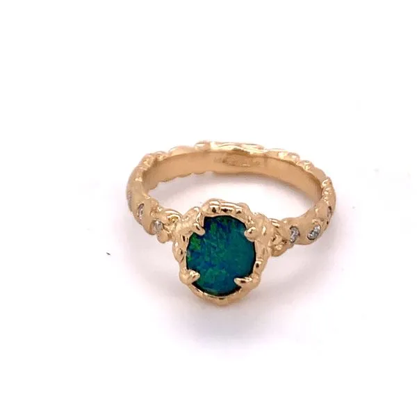 Black Opal and Diamond Ring Hogan's Jewelers Gaylord, MI