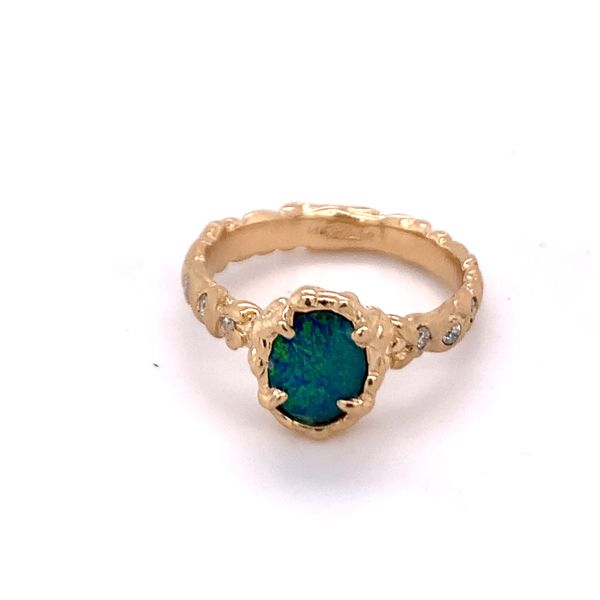 Black Opal and Diamond Ring Hogan's Jewelers Gaylord, MI