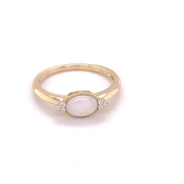 Oval Opal and Diamond Fashion Ring Hogan's Jewelers Gaylord, MI
