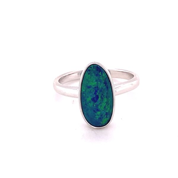 Australian Opal Doublet Ring Hogan's Jewelers Gaylord, MI