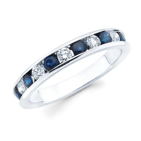 Diamond and Sapphire Band Hogan's Jewelers Gaylord, MI