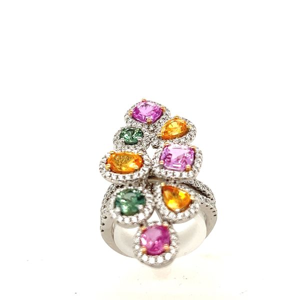 Multi-Color Sapphire and Diamond Fashion Ring Hogan's Jewelers Gaylord, MI