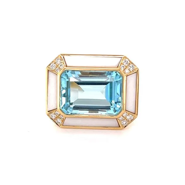 Blue Topaz and Diamond Ring Hogan's Jewelers Gaylord, MI