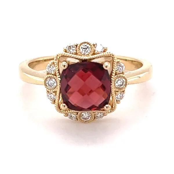Garnet and Diamond Ring Hogan's Jewelers Gaylord, MI