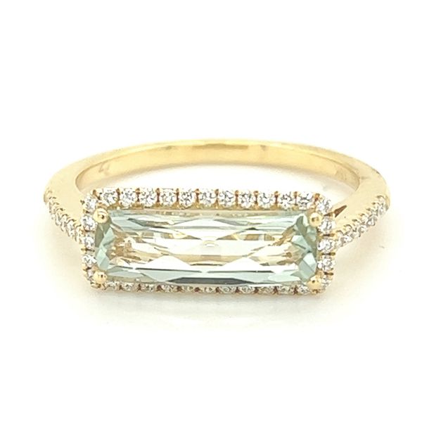 Green Amethyst and Diamond Ring Hogan's Jewelers Gaylord, MI
