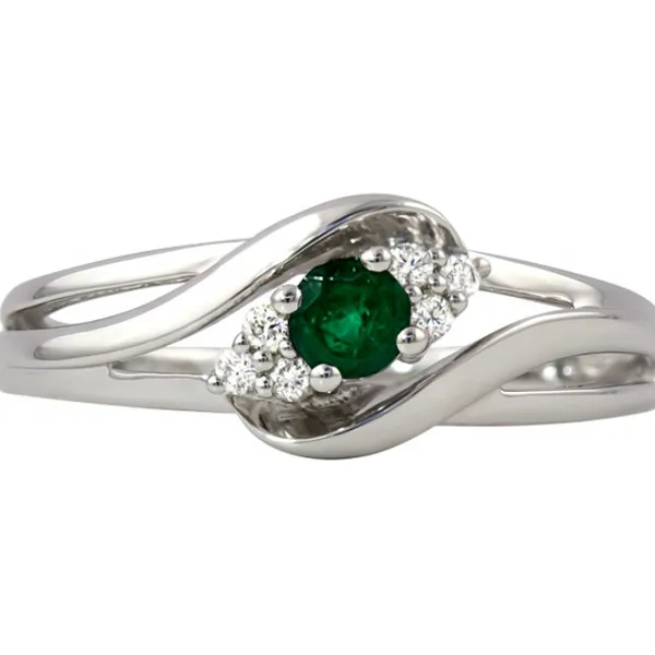 Emerald and Diamond Ring Hogan's Jewelers Gaylord, MI