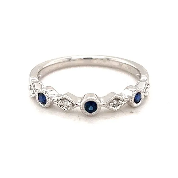 Sapphire and Diamond Band Hogan's Jewelers Gaylord, MI