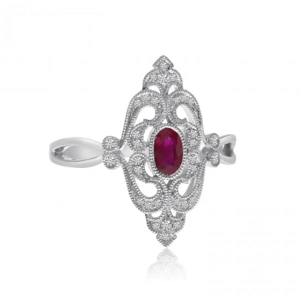 Ruby and Diamond Fashion Ring Hogan's Jewelers Gaylord, MI