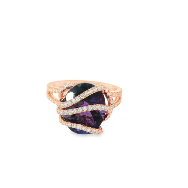 Oval Amethyst and Diamond Fashion Ring Hogan's Jewelers Gaylord, MI
