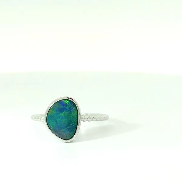 Black Boulder Opal Ring Hogan's Jewelers Gaylord, MI
