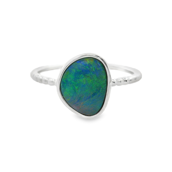 Black Boulder Opal Ring Hogan's Jewelers Gaylord, MI