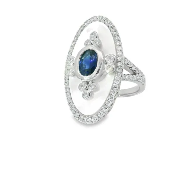 Mother-of-Pearl and Sapphire Ring Hogan's Jewelers Gaylord, MI