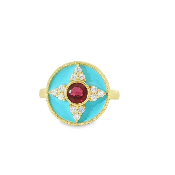 Rubellite and Enamel Ring Hogan's Jewelers Gaylord, MI