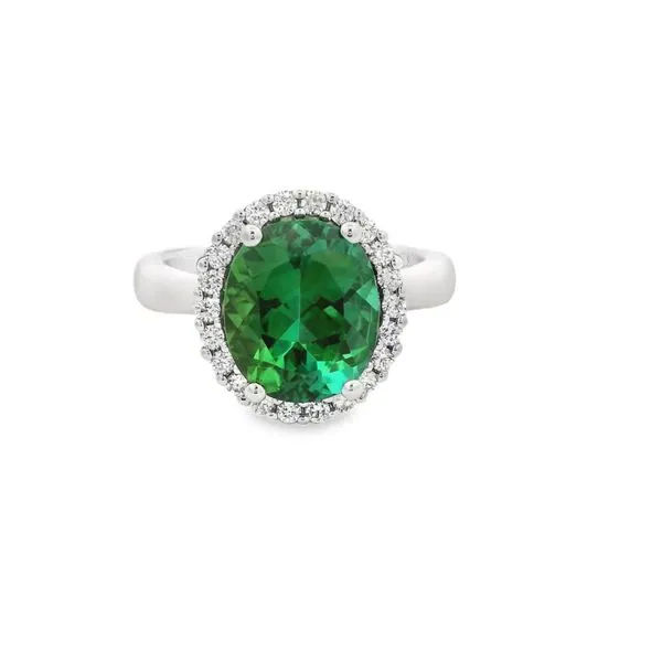 Green Tourmaline and Diamond Ring Hogan's Jewelers Gaylord, MI