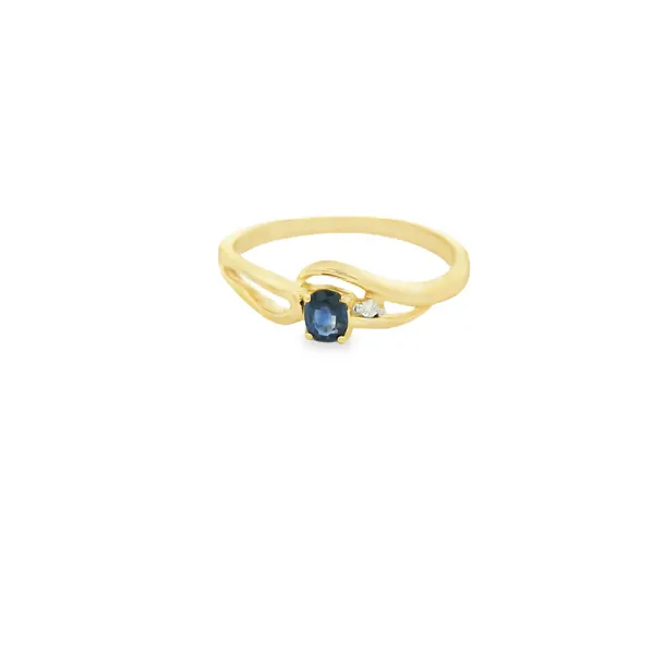 Blue Sapphire and Diamond Fashion Ring Hogan's Jewelers Gaylord, MI