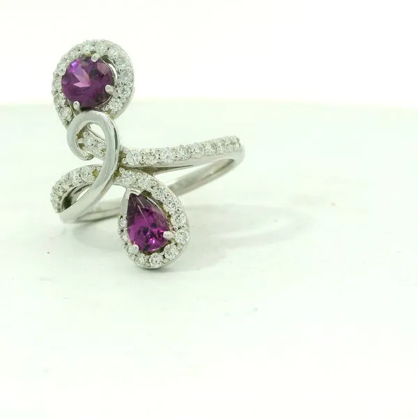 Purple Garnet and Diamond Fashion Ring Hogan's Jewelers Gaylord, MI