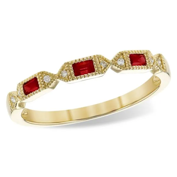 Ruby and Diamond Stackable Band Hogan's Jewelers Gaylord, MI