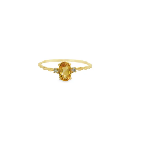 Citrine and Diamond Twist Ring Hogan's Jewelers Gaylord, MI