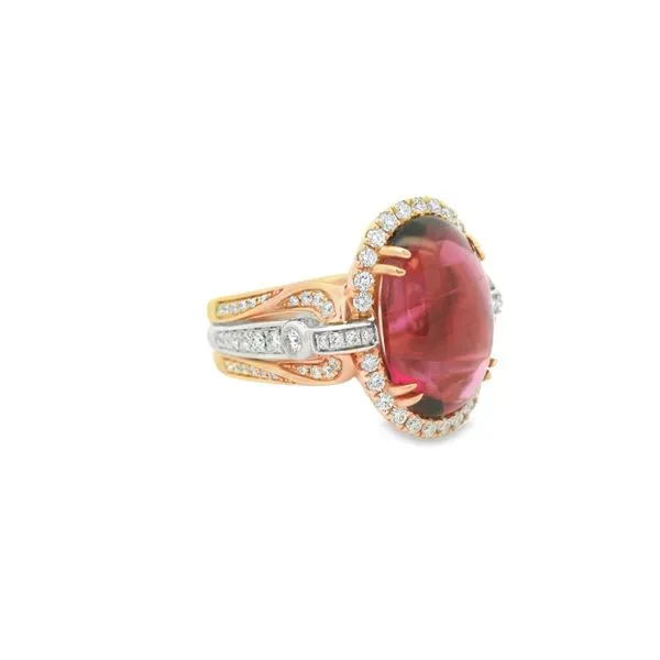 Rubellite and Diamond Fashion Ring Hogan's Jewelers Gaylord, MI