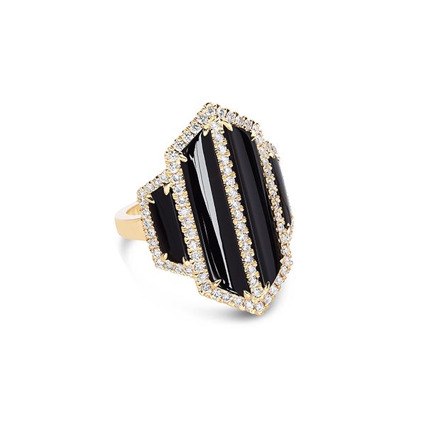 Onyx and Diamond Fashion Ring Hogan's Jewelers Gaylord, MI