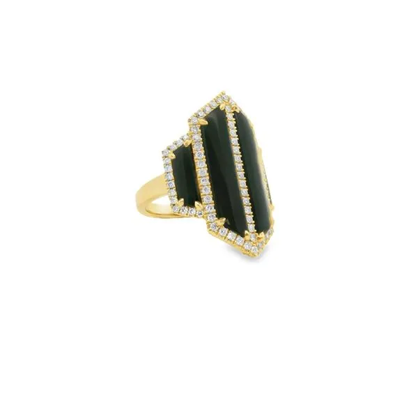 Onyx and Diamond Fashion Ring Hogan's Jewelers Gaylord, MI