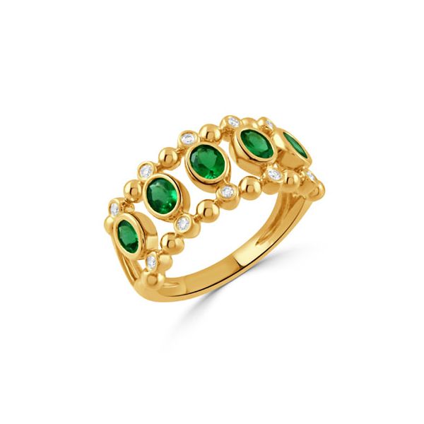 Tsavorite and Diamond Fashion Ring Hogan's Jewelers Gaylord, MI