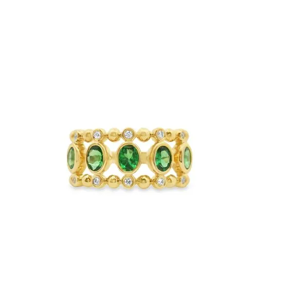 Tsavorite and Diamond Fashion Ring Hogan's Jewelers Gaylord, MI