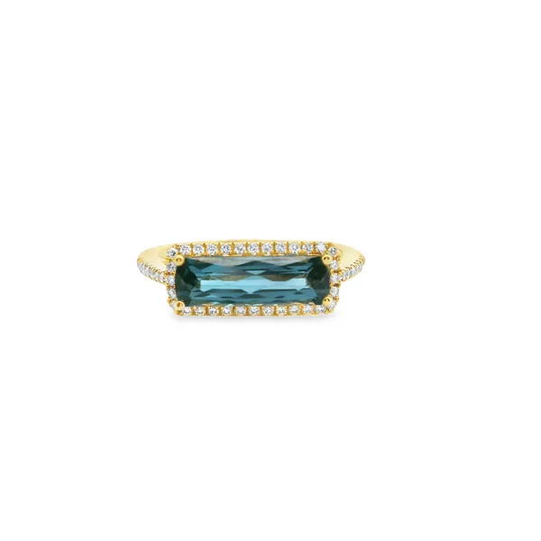 London Blue Topaz and Diamond Ring Hogan's Jewelers Gaylord, MI