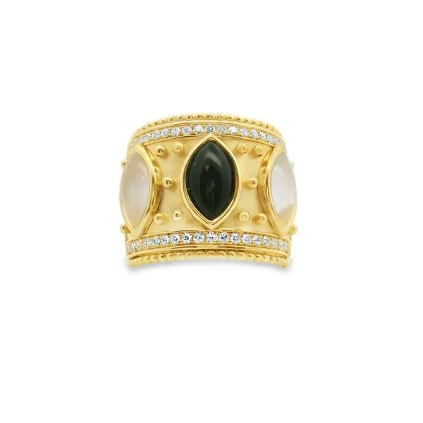 Onyx and Mother of Pearl Fashion Ring Hogan's Jewelers Gaylord, MI
