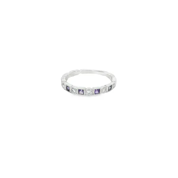 Amethyst and Diamond Stackable ring Hogan's Jewelers Gaylord, MI