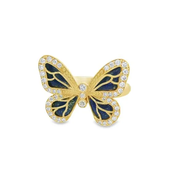 Lapis and Diamond Butterfly Ring Hogan's Jewelers Gaylord, MI