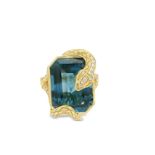 London Blue Topaz Snake Ring Hogan's Jewelers Gaylord, MI