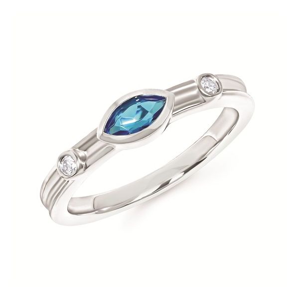Blue Topaz and Diamond Fashion Ring Hogan's Jewelers Gaylord, MI
