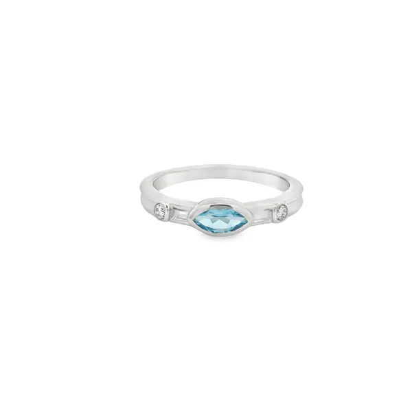 Blue Topaz and Diamond Fashion Ring Hogan's Jewelers Gaylord, MI