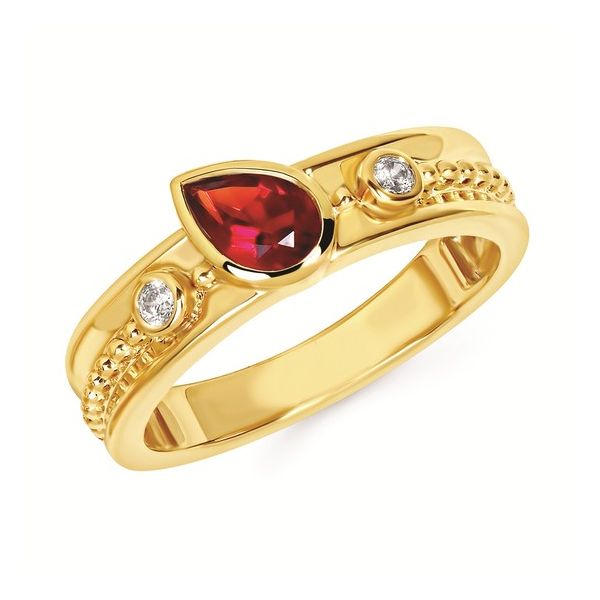 Garnet and Diamond Fashion Ring Hogan's Jewelers Gaylord, MI
