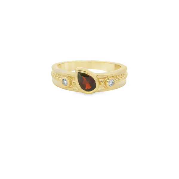 Garnet and Diamond Fashion Ring Hogan's Jewelers Gaylord, MI
