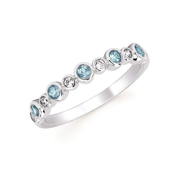 Blue Topaz and Diamond Band Hogan's Jewelers Gaylord, MI