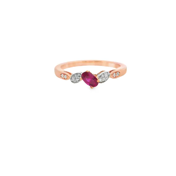 Three Tone Ruby and Diamond Ring Hogan's Jewelers Gaylord, MI