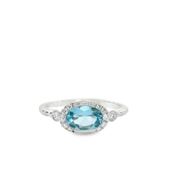 Blue Topaz and Diamond Ring Hogan's Jewelers Gaylord, MI