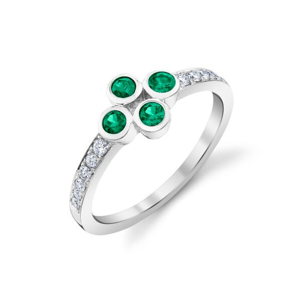 Emerald and Diamond Ring Hogan's Jewelers Gaylord, MI