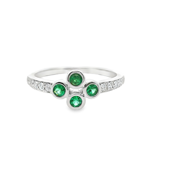 Emerald and Diamond Ring Hogan's Jewelers Gaylord, MI