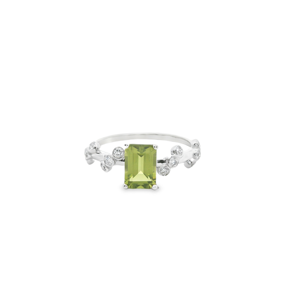 Peridot and Diamond Fashion Ring Hogan's Jewelers Gaylord, MI