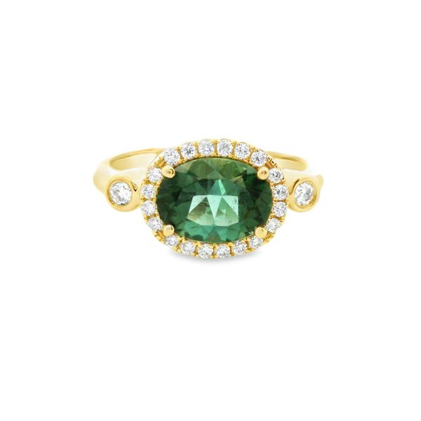 Green Tourmaline and Diamond Fashion Ring Hogan's Jewelers Gaylord, MI