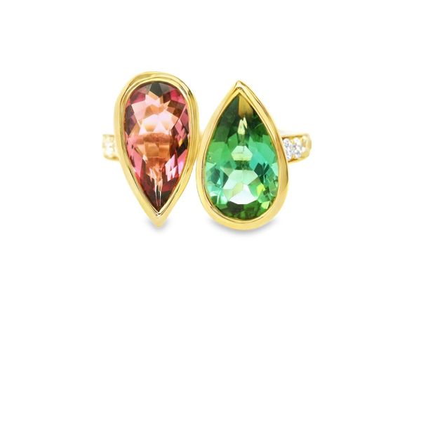 Pink and Green Tourmaline Fashion Ring Hogan's Jewelers Gaylord, MI